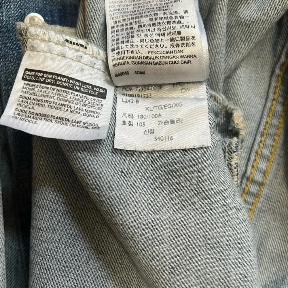 Levi’s 72334 Trucker Jacket XL Light Wash Denim Soft Broken-In Classic